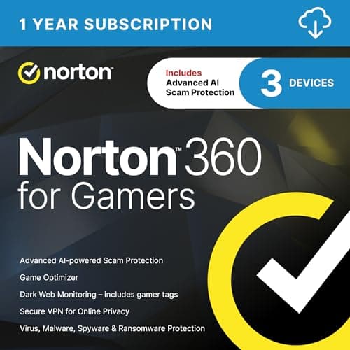 Norton 360 for Gamers - 3 Device Security with VPN & Game Optimizer