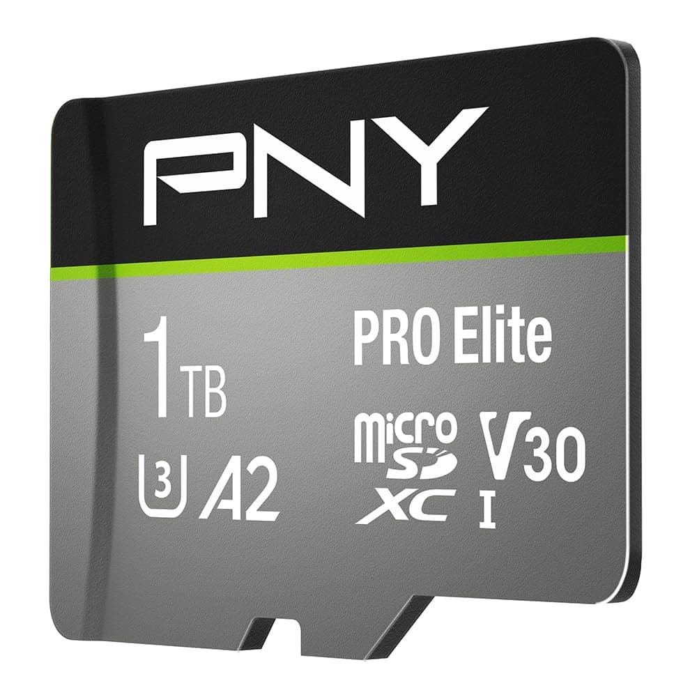 PNY 1TB PRO Elite microSDXC U3 V30 A2 Memory Card - 100MB/s Read