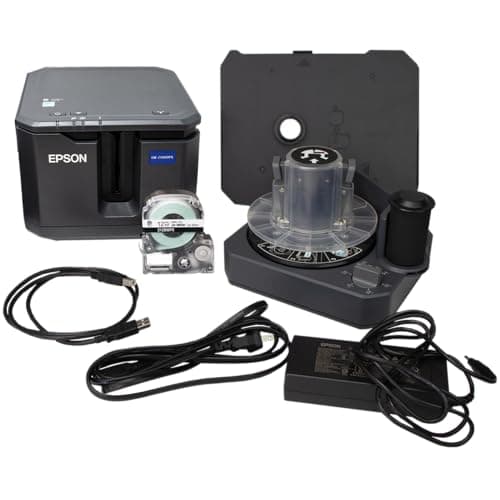 LABELWORKS Epson LW-Z5000PX-R Industrial Label Maker Kit with Bulk Tape Rewinder