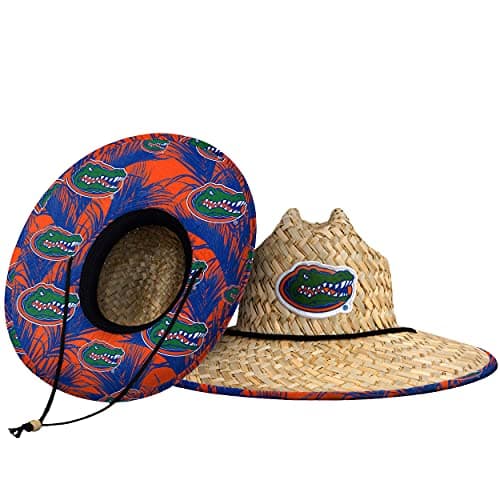 FOCO NCAA College Team Logo Floral Sun Straw Hat - One Size