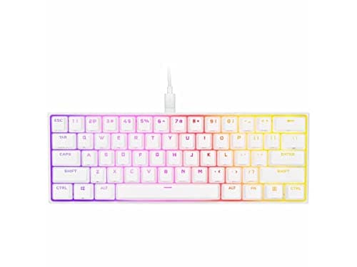 Corsair K65 RGB MINI 60% Keyboard - Cherry MX Speed, White
