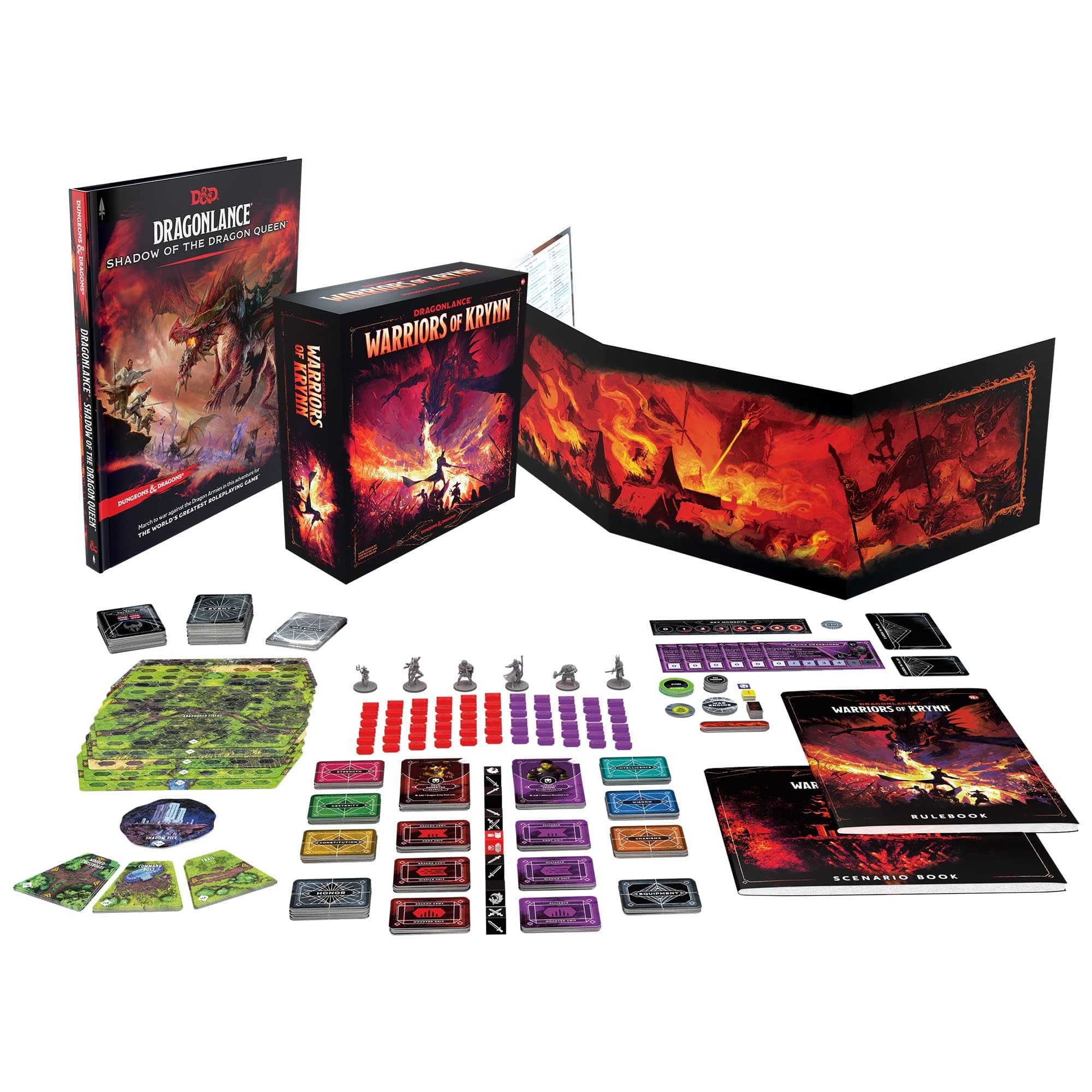 Dungeons & Dragons Dragonlance: Shadow of The Dragon Queen Deluxe Edition with Board Game