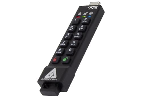 Apricorn 256GB Aegis Secure Key 3 NXC FIPS 140-3 Level 3 Encrypted USB-C Flash Drive