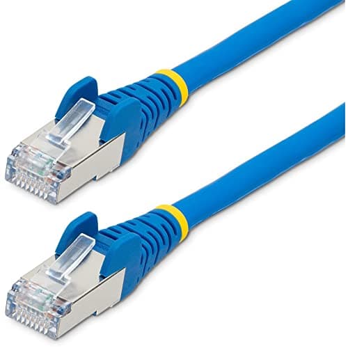 StarTech 4ft Cat6a S/FTP Shielded Ethernet Cable, LSZH, Blue - 10Gbps
