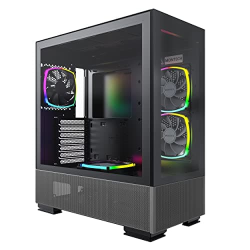 Montech Sky Two ATX Case with 4 ARGB Fans and High Airflow - Black