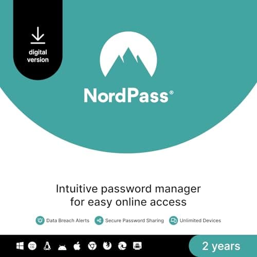 NordPass Premium 2-Year Password Manager for Unlimited Devices