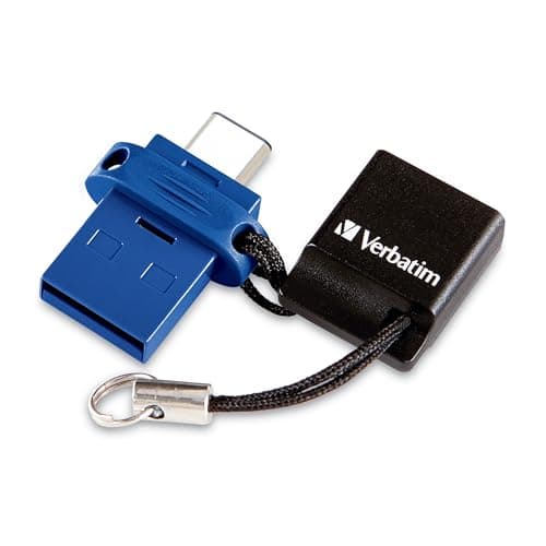 Verbatim 128GB Store ‘n’ Go Dual OTG USB 3.2 Gen 1 Flash Drive for USB-C Devices – 2 in 1 Type C Thumb Drive