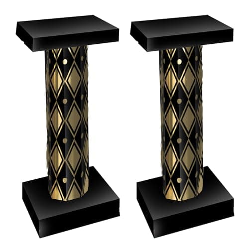 Masquerade Foil 3D Short Column Props - 33.75" - Set of 2