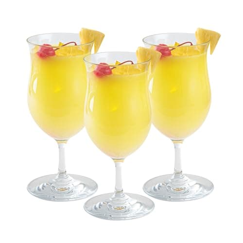 Restaurantware Plastic Beverage Glasses 6 Count 13 Ounce Durable Polycarbonate Tumblers Shatterproof Dishwasher-Friendly Cocktail Glasses Clear Drinkware for Bars and Parties
