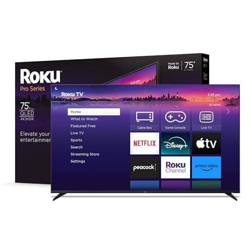 Roku Pro Series 75-Inch 4K QLED TV with Mini-LED and 120Hz