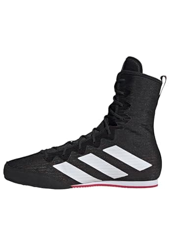 adidas Box Hog 4 Boxing Shoes - Black/White/Pure Ruby