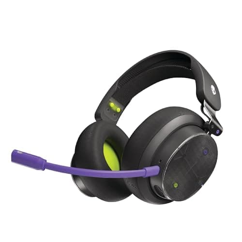 Skullcandy PLYR Multi-Platform Wireless Gaming Headset, Bluetooth Headphones, Removable Mic, Up to 24 Hrs Battery, PC, Xbox, PlayStation, 2.4GHz Low Latency Wireless Transmitter Included - Digi-Black