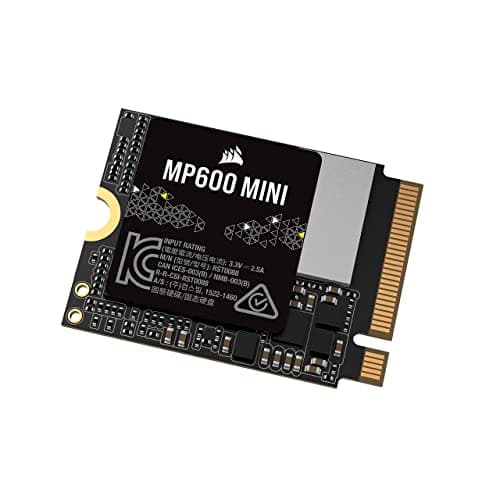 Corsair MP600 MINI 1TB M.2 NVMe PCIe x4 Gen4 2 SSD – M.2 2230 – Up to 7,000MB/sec Sequential Read – High-Density 3D TLC NAND – Great for Steam Deck and Microsoft Surface – Black