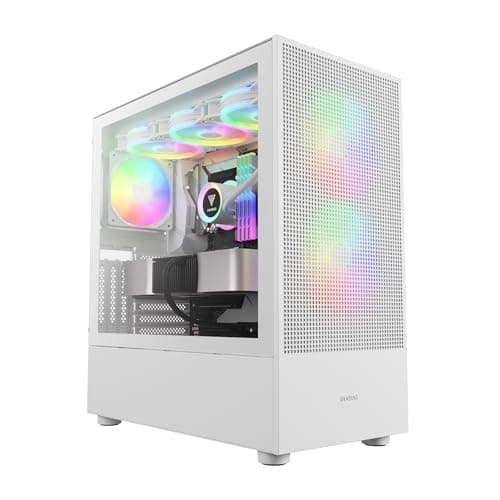 Gamdias Talos M3 White E-ATX PC Case with Tempered Glass and ARGB Fans