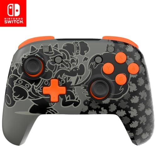 PDP REMATCH GLOW Wireless Switch Controller - Blackout Bowser - 40hr Battery
