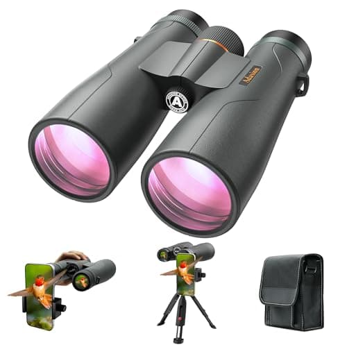 Adasion 15x56 UHD Binoculars with Phone Adapter and Tripod