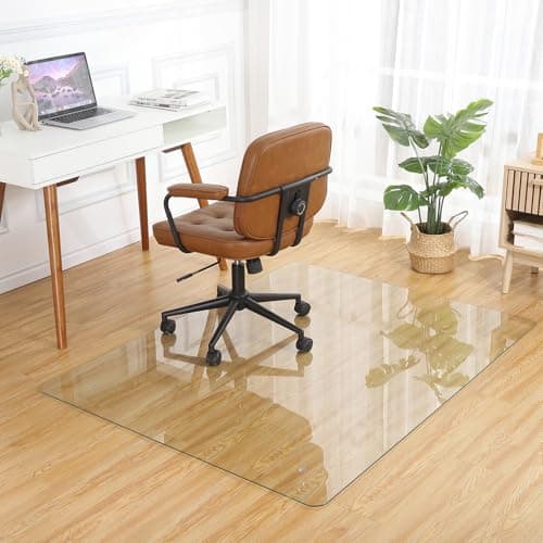 GarveeHome 46x60 Tempered Glass Chair Mat - 1/5 inch Thick