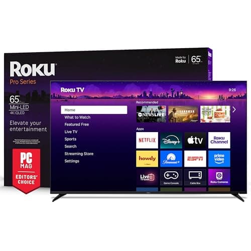 Roku 65-Inch Pro Series Mini-LED 4K QLED TV with 120Hz Refresh Rate