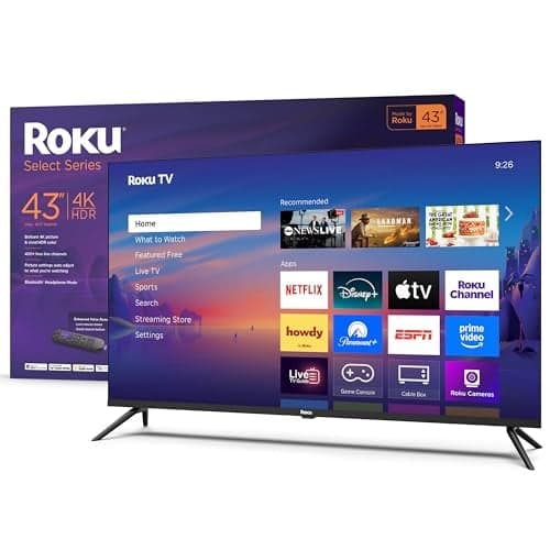 Roku 43-Inch Select Series 4K HDR Smart TV with Voice Remote