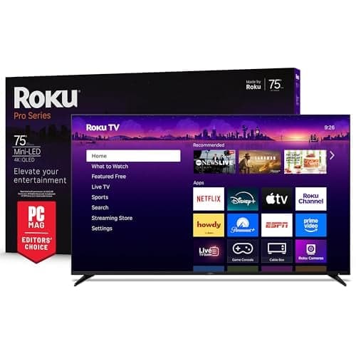 Roku Pro Series 75-Inch QLED TV with Mini-LED Backlight and 120Hz