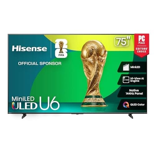 Hisense 75" U6 Series Mini-LED 4K UHD Smart Fire TV (2025)