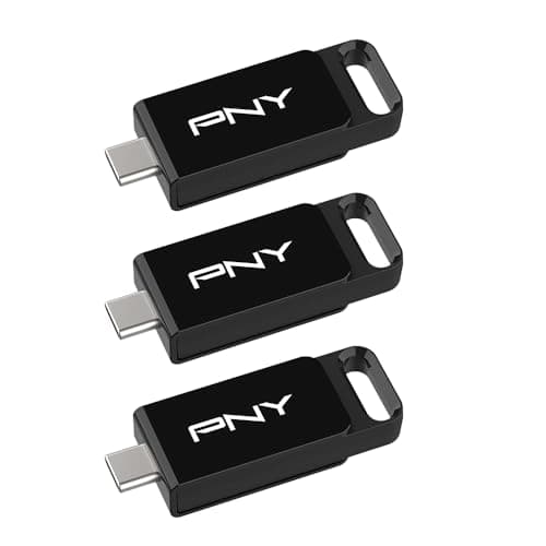 PNY 128GB Elite Type-C USB 3.2 Flash Drive 3-Pack
