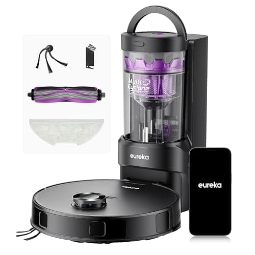 Eureka E20 Evo Plus Robot Vacuum and Mop with Bagless Self-Emptying Base