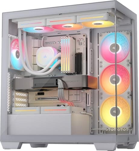 CORSAIR 3500X LX RGB Mid-Tower PC Case - 3 Fans, High Airflow, White