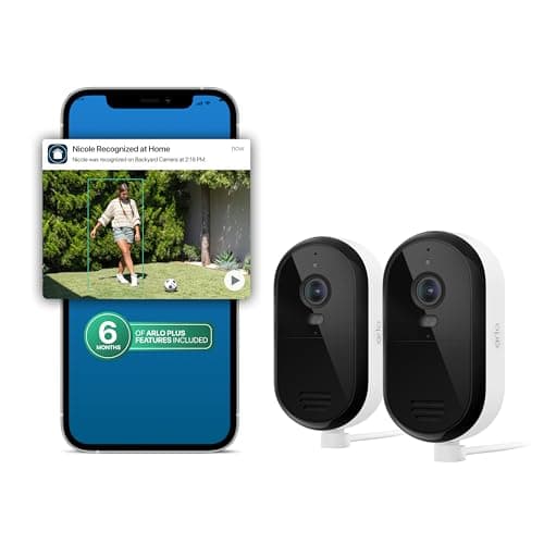 Arlo Essential 2K Security Camera with 6-Month Secure Plus Plan
