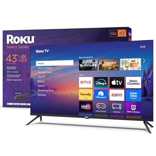 Roku 43-Inch Select Series 4K HDR Smart TV with Remote