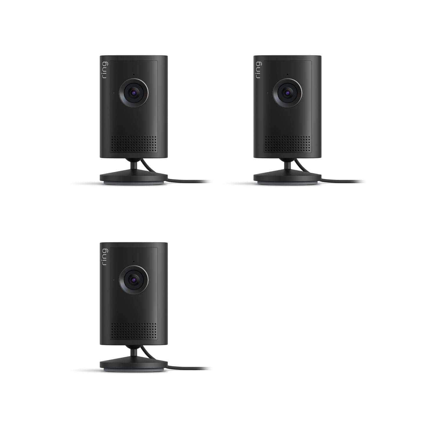 Ring Indoor Cam Plus 3-Pack - 2K Video & Low-Light Sight