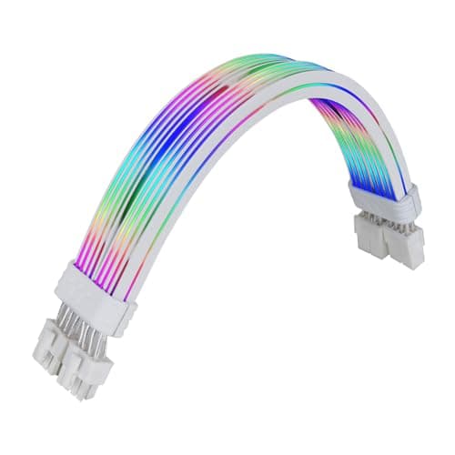 Thermaltake Tt Mod ARGB 8-Pin Cable Extension White 345mm 2x8-Pin