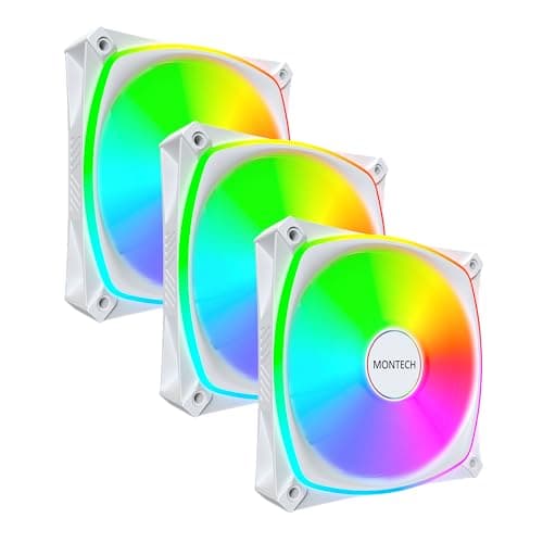 MONTECH RX120 PRO 3-Pack ARGB PWM Fans White - 360° Lighting