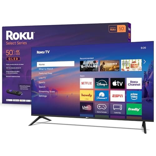 Roku 50-Inch Select Series 4K QLED TV with Voice Remote - $209.99