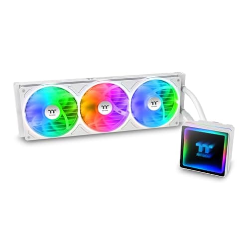 Thermaltake TH360 V3 ARGB Snow 360mm CPU Liquid Cooler, Rotatable Pump