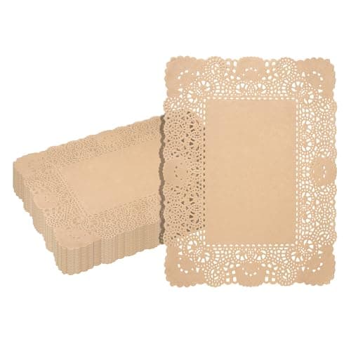 Restaurantware Rectangle Kraft Paper Doilies, 4000 Pack