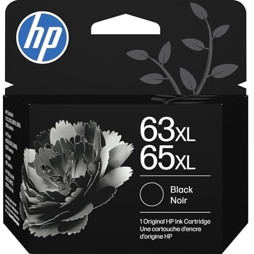 HP 63XL 65XL Black High-Yield Ink Cartridge | 300-Page Yield