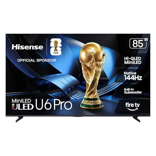 Hisense 85" U6 Pro Mini-LED 4K TV - Native 144Hz, Dolby Vision