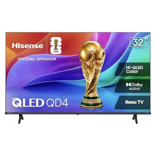 Hisense 32-Inch Hi-QLED HD Roku TV (32QD4HSR, 2026) - Dolby Audio