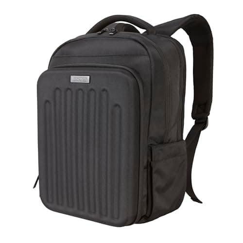 Kenneth Cole REACTION The Venturer 17" Polyester Tech Travel Backpack for Work, Black