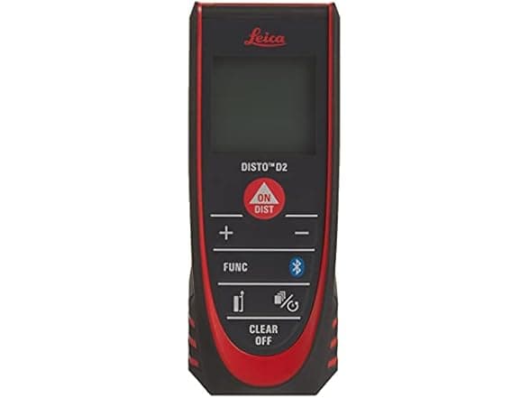Leica Disto D2 Bluetooth Laser Distance Measurer - 330ft Range