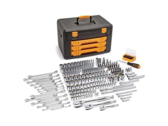 GEARWRENCH 80966 243-Piece Mechanics Tool Set with 3-Drawer Storage