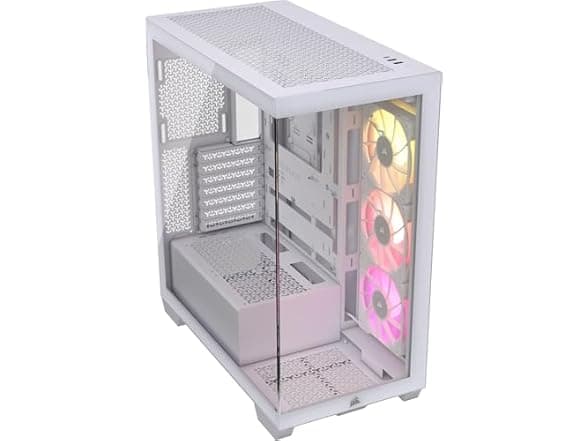 CORSAIR iCUE Link 3500X RGB Case - White, Panoramic Glass, 3 Fans Included