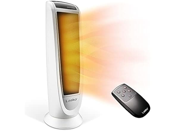 Lasko 5165 Digital Ceramic Tower Heater - 1500W, Remote, Timer