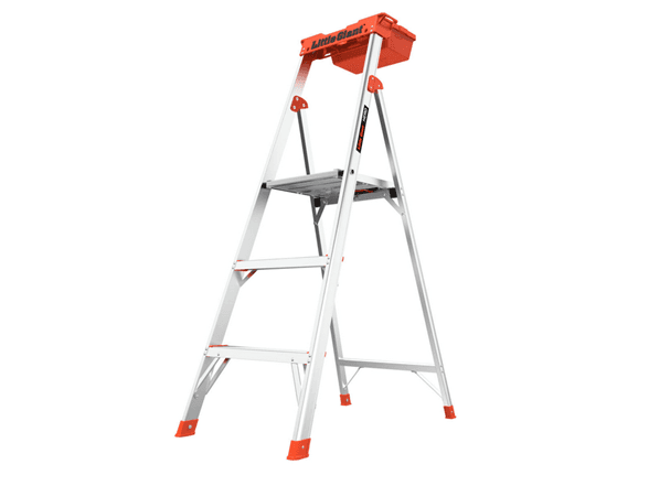 Little Giant Hero 5' Step Ladder with Utility Box - 375 lbs Capacity