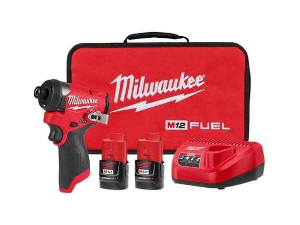 Milwaukee M12 Fuel 1/4" Hex Impact Driver Kit - 2 Batteries