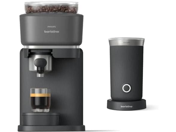 Philips Baristina Espresso Machine + Milk Frother Bundle - 62% Off