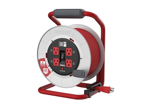 CRAFTSMAN Contractor Grade Retractable Extension Cord 50ft, 12AWG