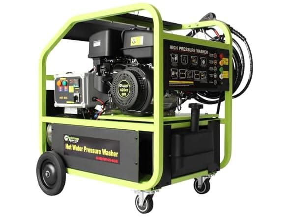 Green-Power America 3500 PSI 4 GPM Gas Hot Water Pressure Washer, Electric Start, Commercial Grade Portable Gasoline Engine, 49-State Compliant