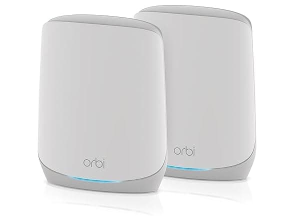NETGEAR Orbi RBK762S WiFi 6 Mesh System - Router + Satellite, 5,000 sq ft